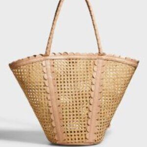 Cleobella Renata Tan Woven Leather Tote - Like New!
